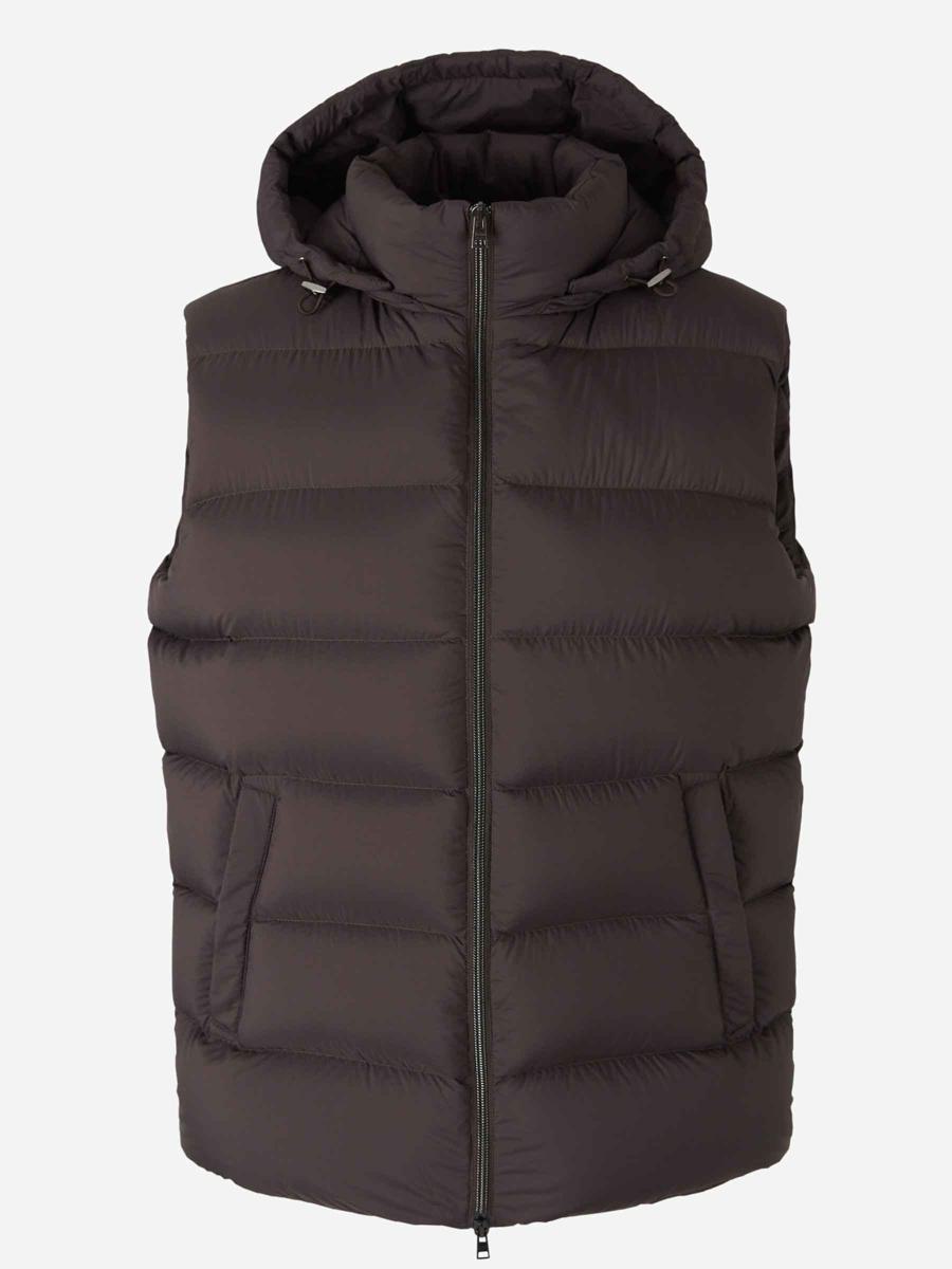 herno quilted vest with hood