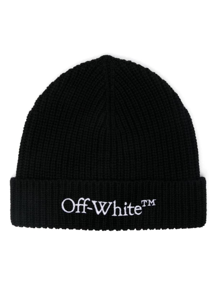 off-white wool logo beanie