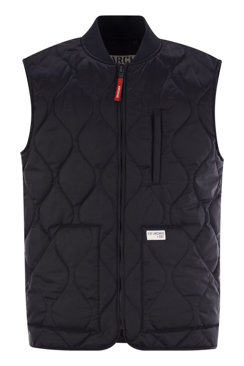 fay quilted vest - fay archive