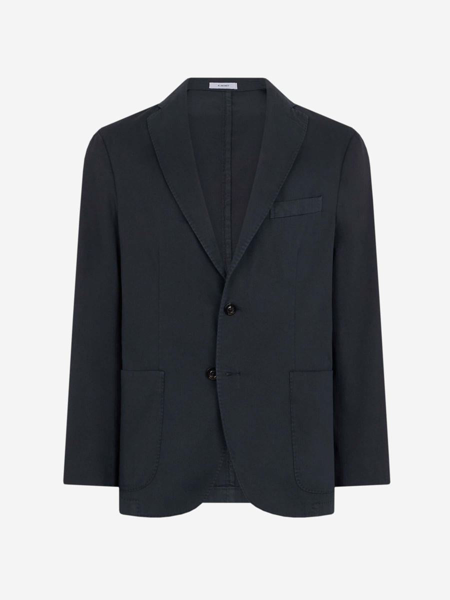 boglioli straight cotton blazer