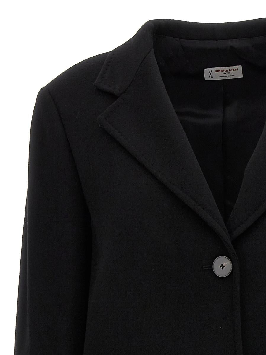 alberto biani single-breasted wool coat