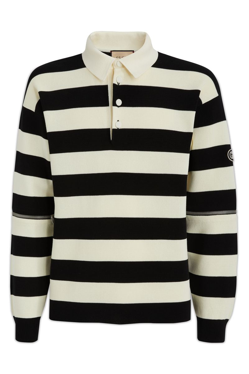 gucci striped polo shirt