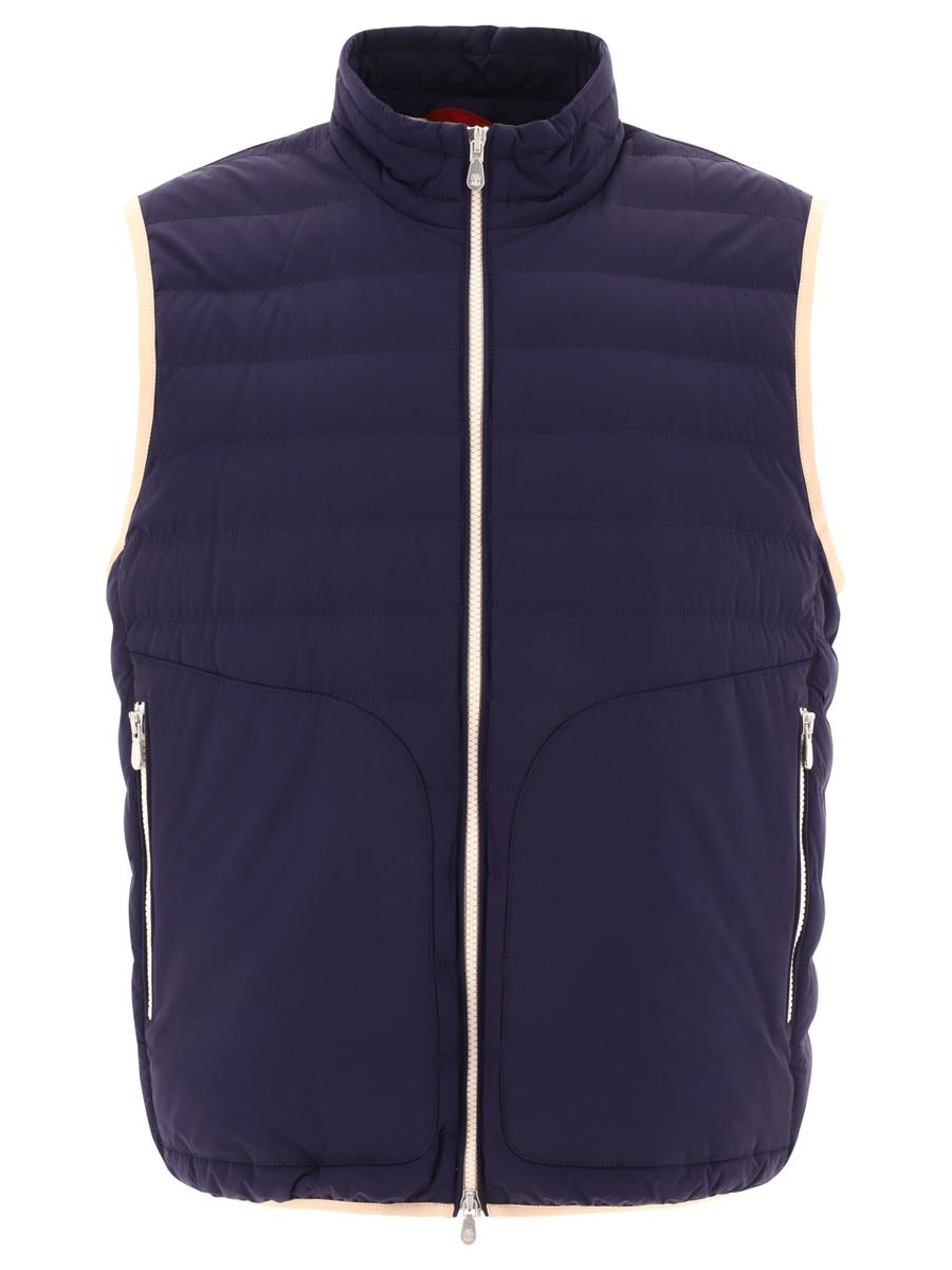 brunello cucinelli bonded nylon lightweight down vest