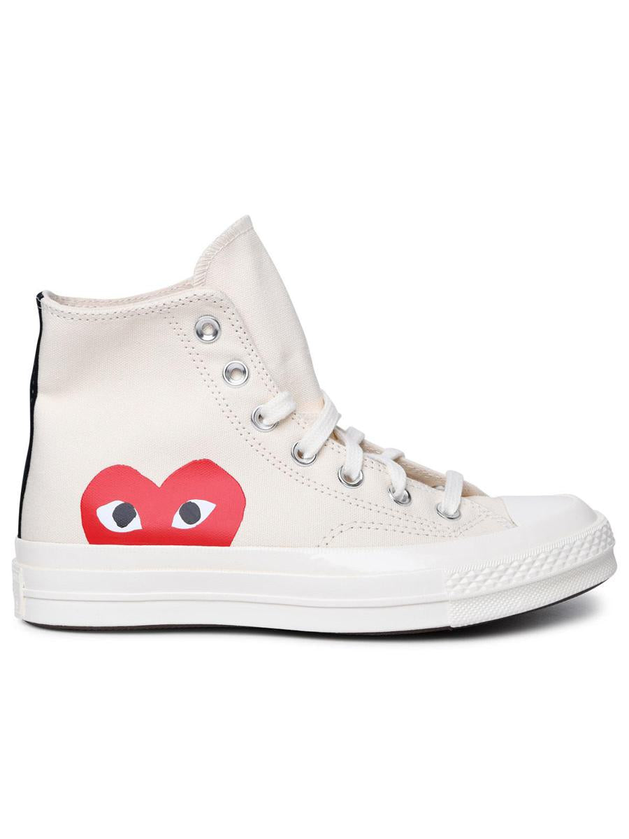 comme des garçons play x converse red heart high sneaker