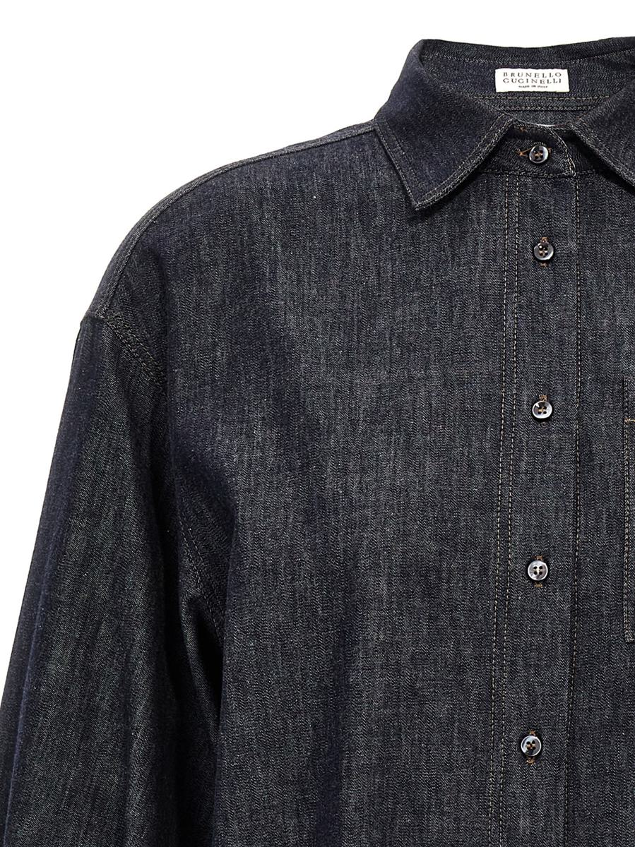 brunello cucinelli 'denim no fade' shirt