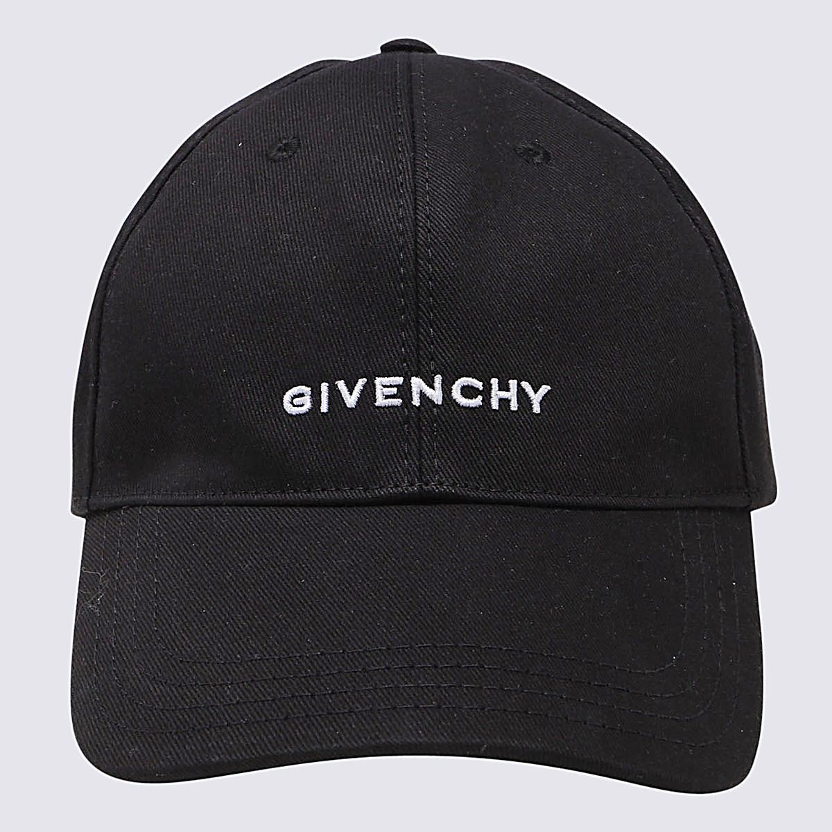 givenchy black cotton logo baseball cap