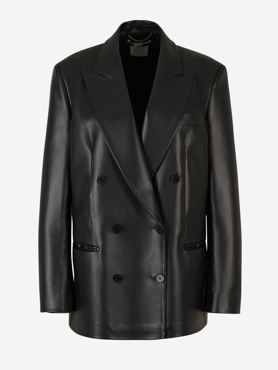 stella mccartney faux leather blazer