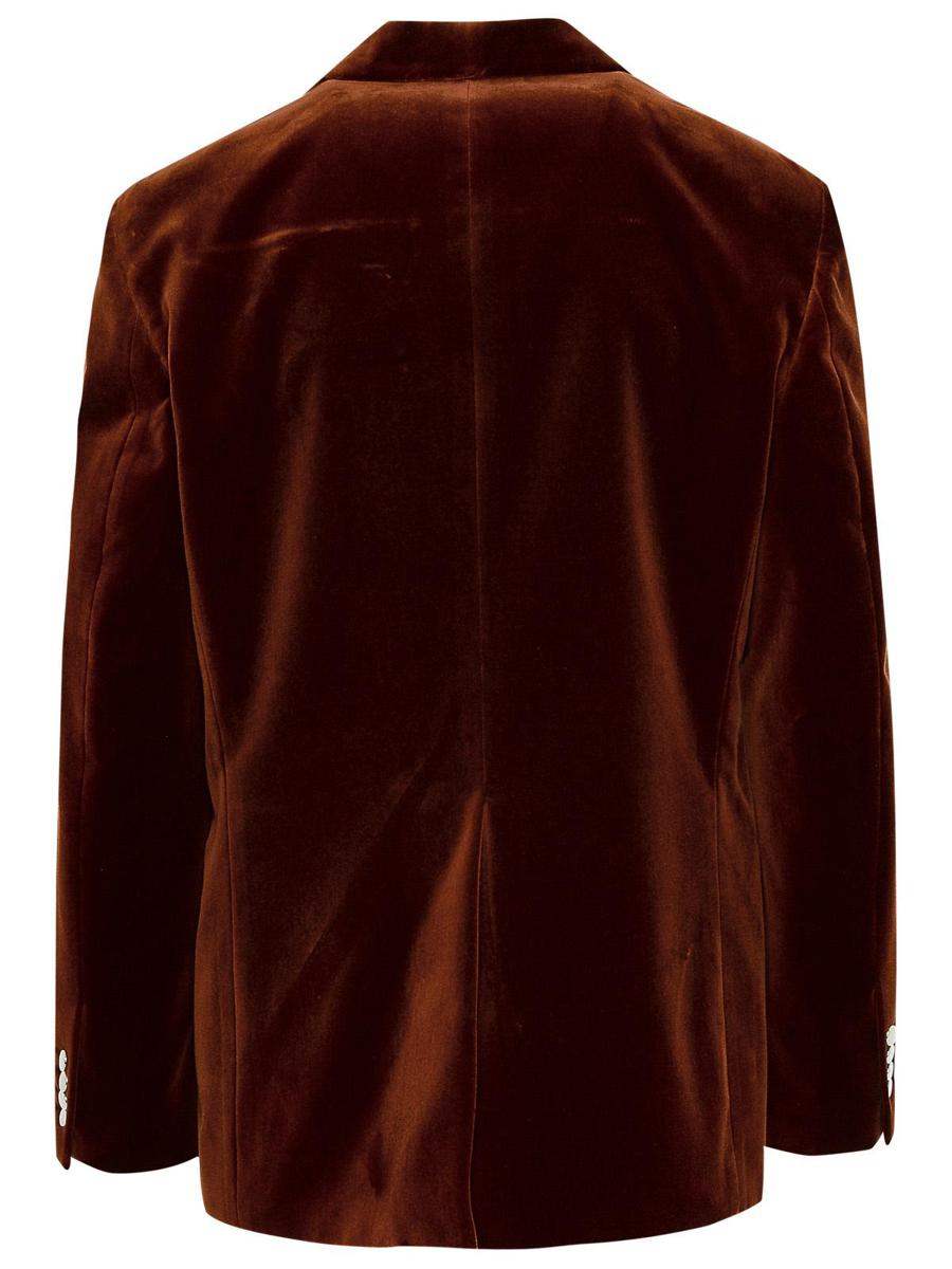 palm angels brown cotton blazer