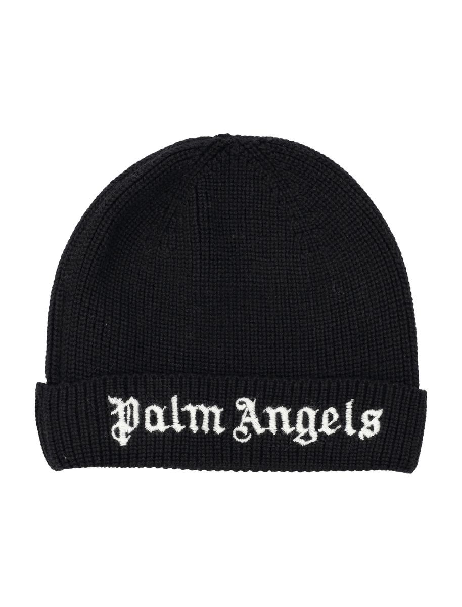 palm angels kids logo beanie