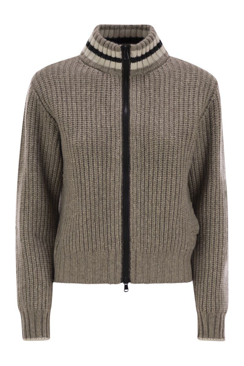 brunello cucinelli cashmere cardigan with shiny trims