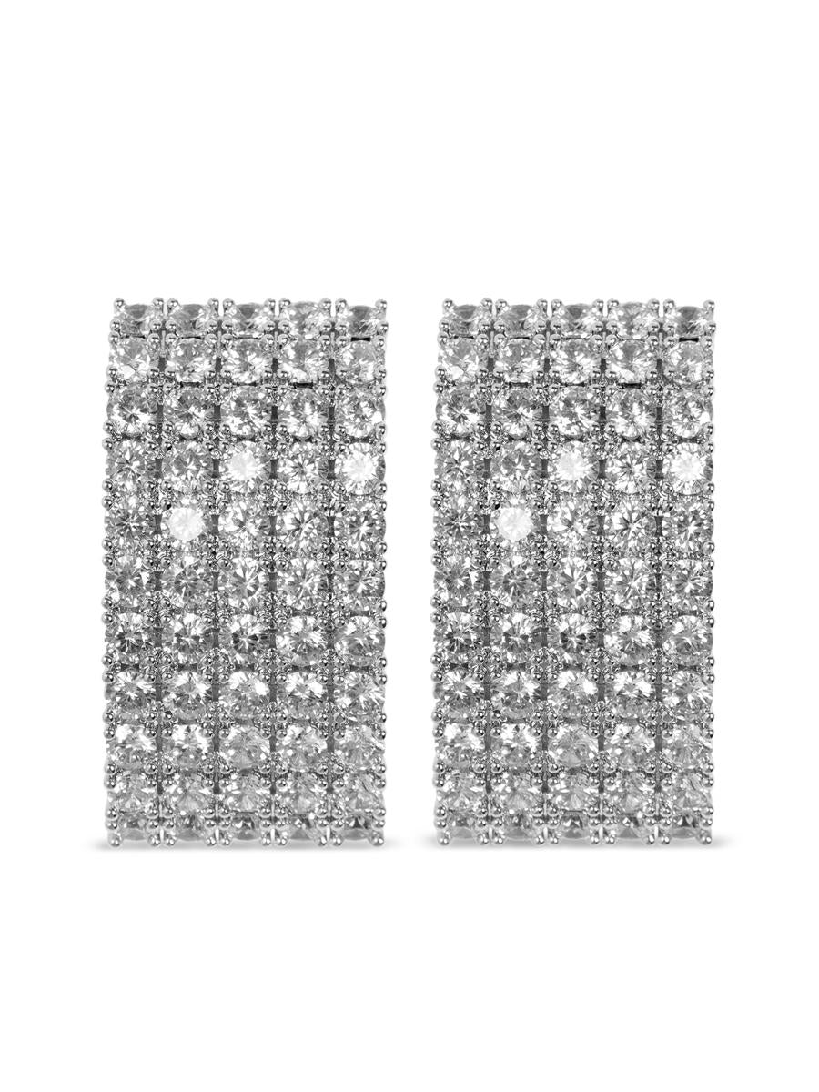 self-portrait crystal chainmail earrings accessories