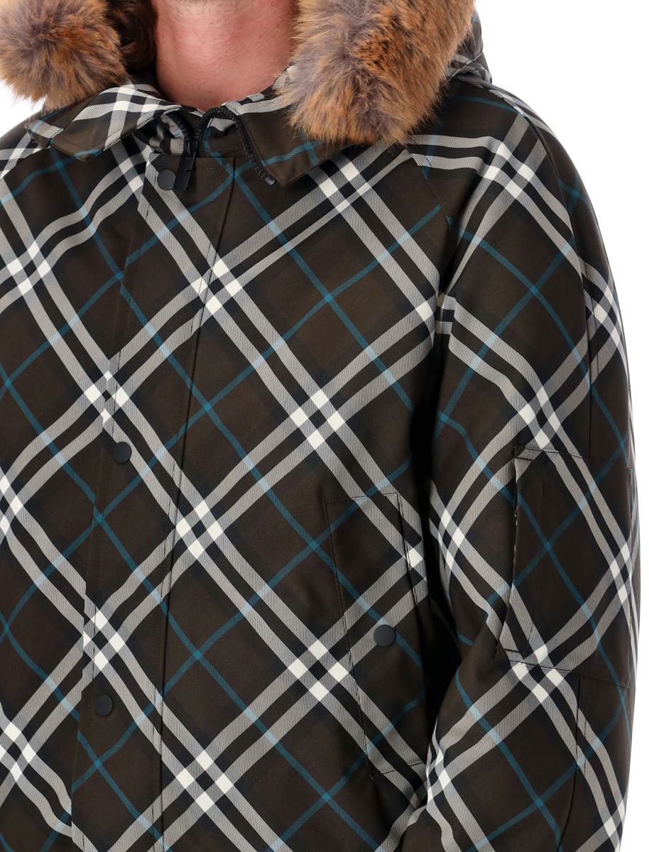 burberry check puffer jacket