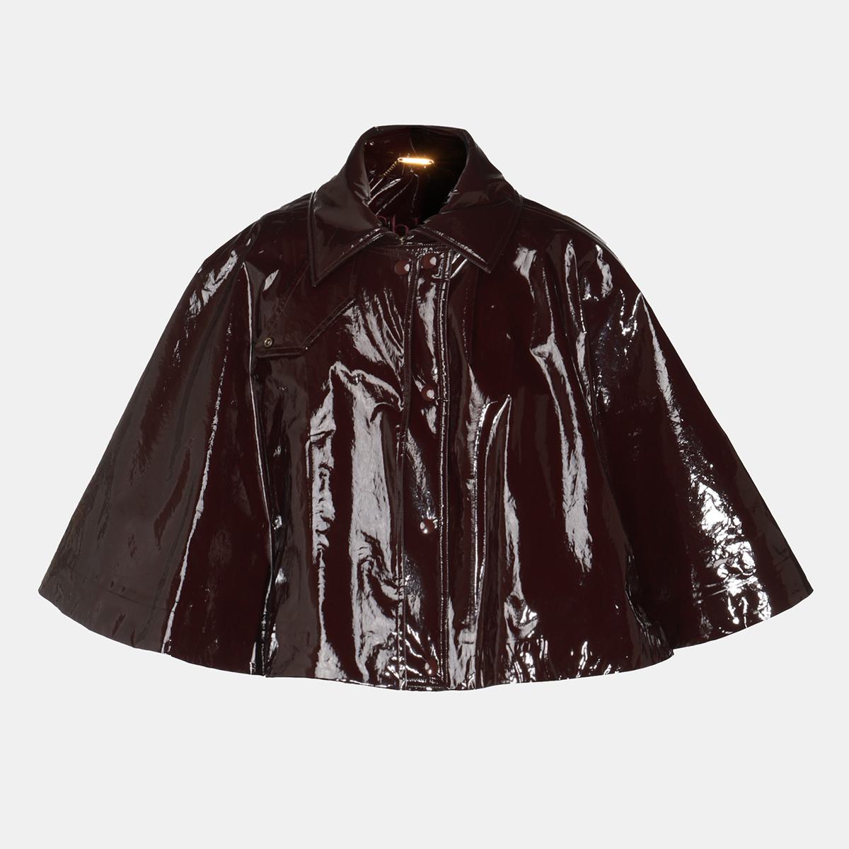 chloé dark brown leather capes