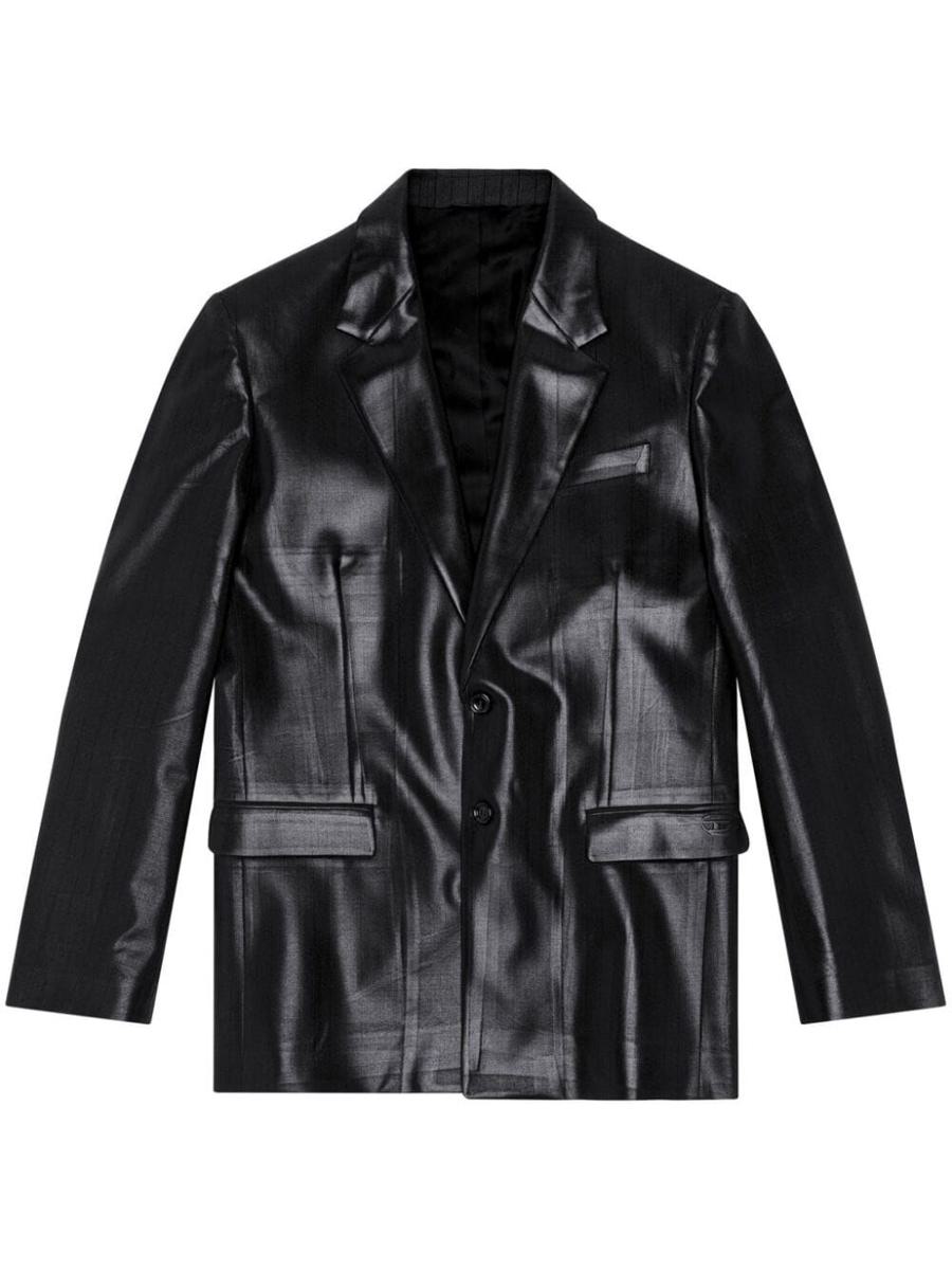 diesel stanley leather blazer clothing