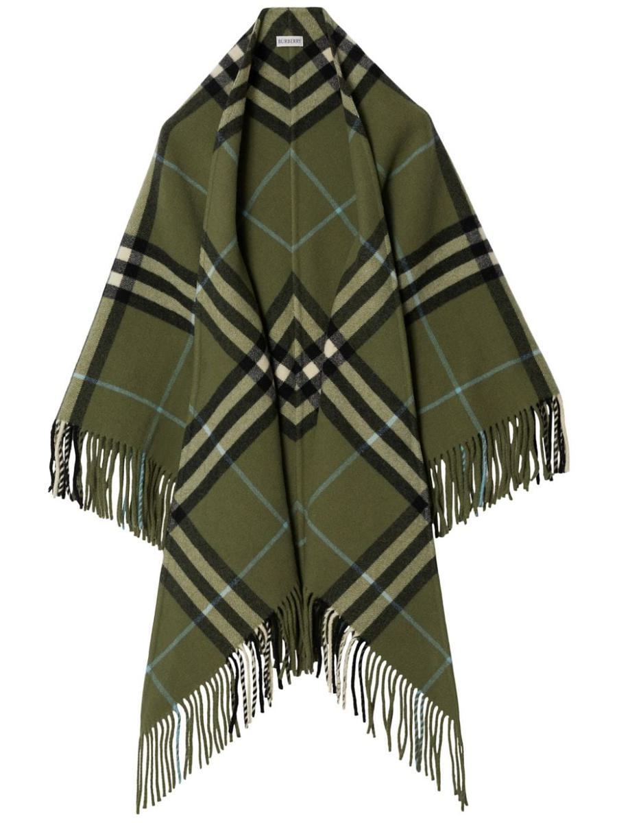 burberry vintage-check wool cape