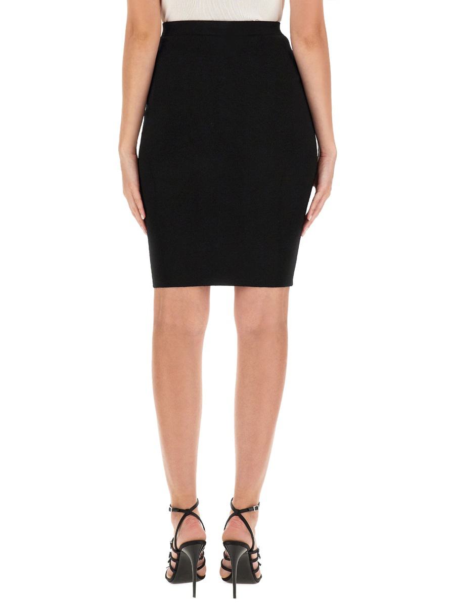 saint laurent wool pencil skirt