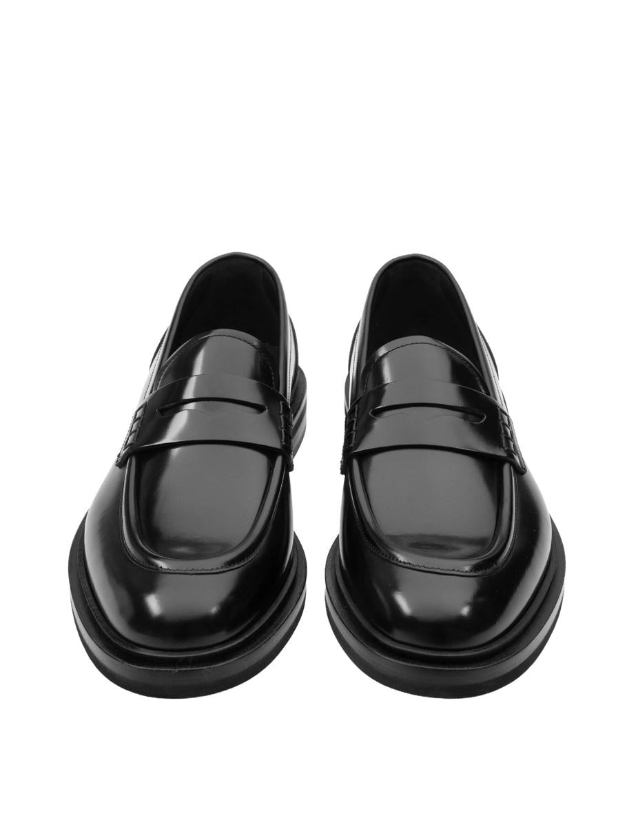 dolce & gabbana brushed leather loafers