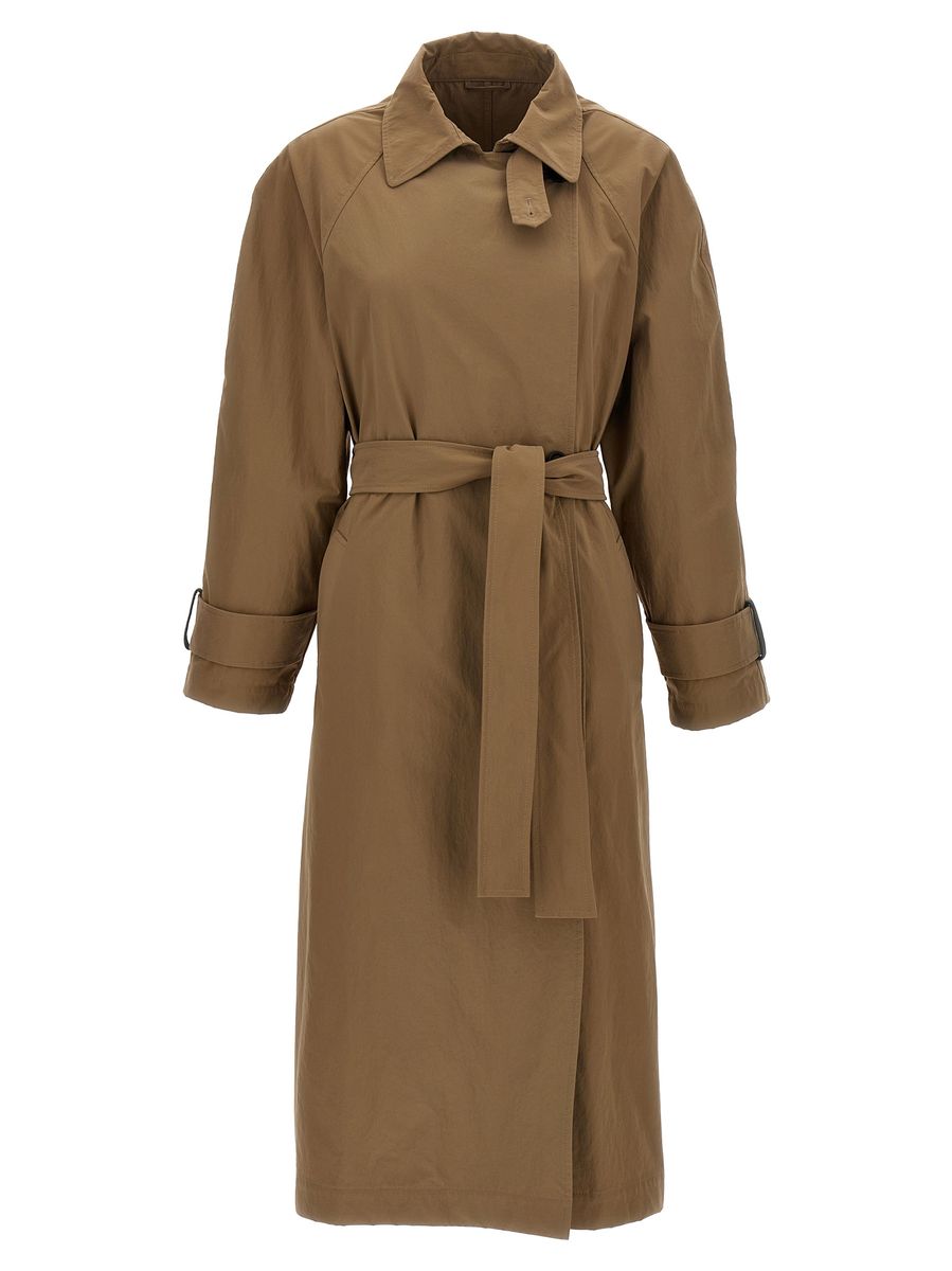 brunello cucinelli techno canvas trench coat