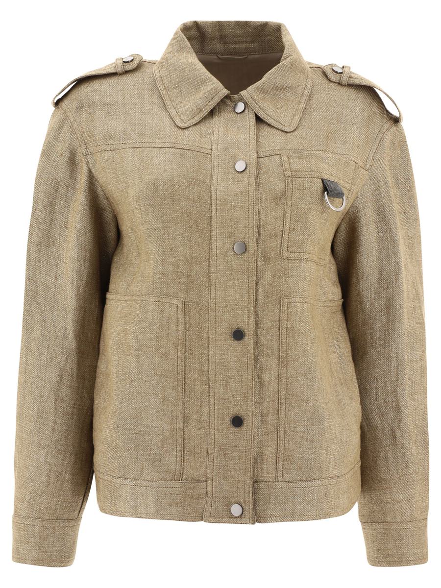 brunello cucinelli "precious d-ring" jacket