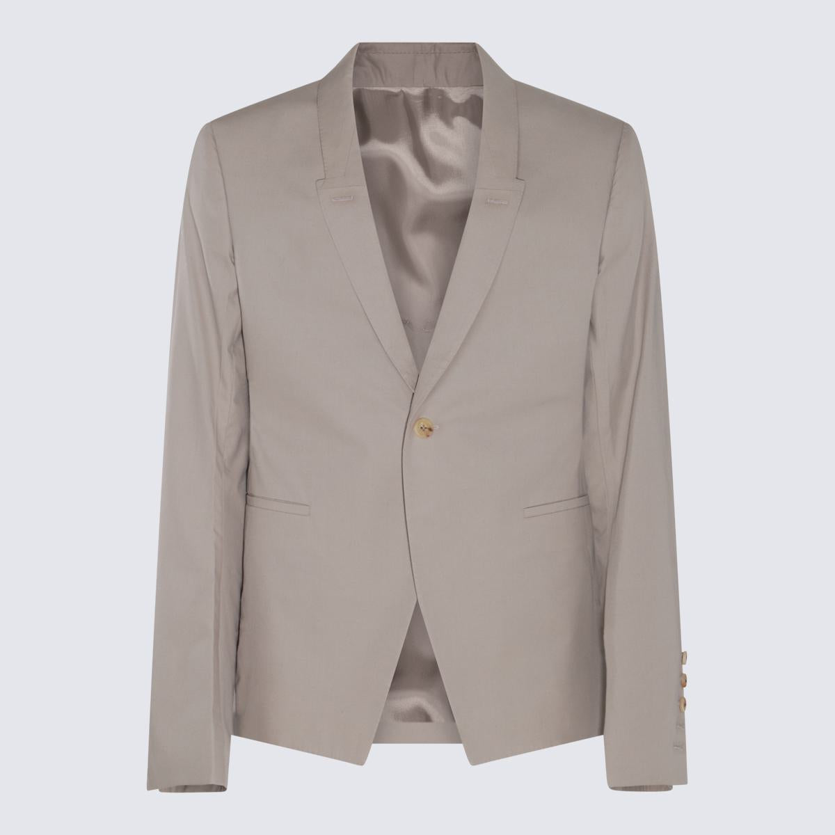 rick owens beige cotton blazer