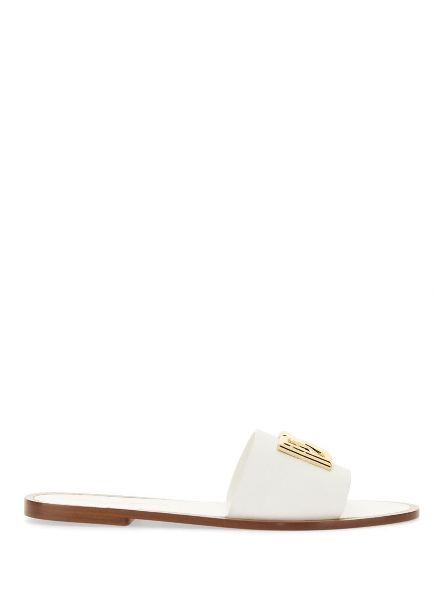 dolce & gabbana slide sandal with logo