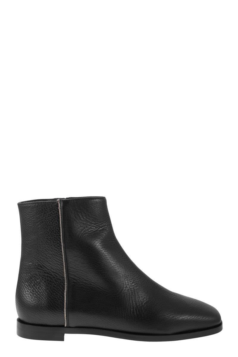 fabiana filippi grained leather ankle boots