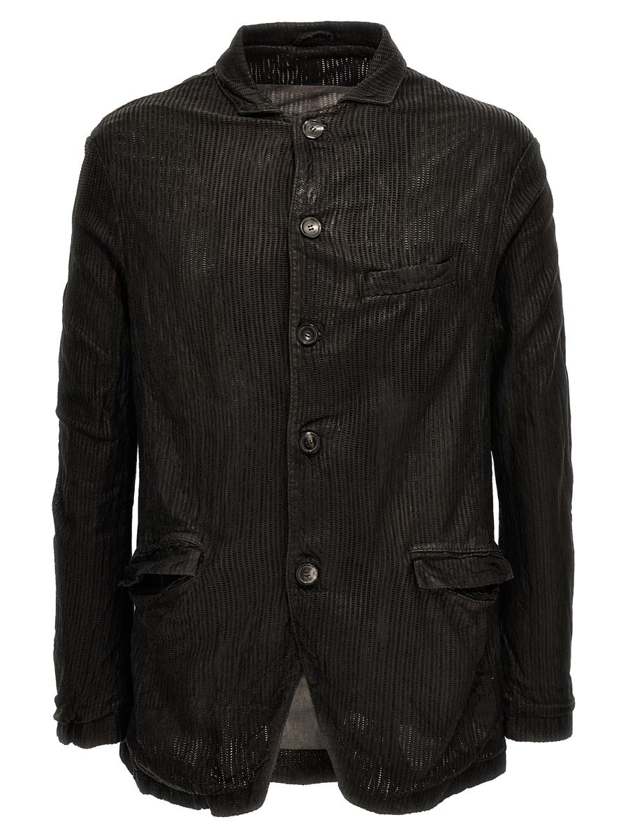 giorgio brato openwork leather blazer