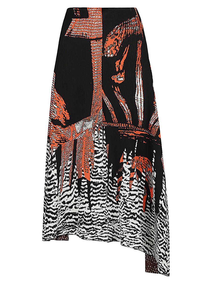 bottega veneta jacquard viscose skirt