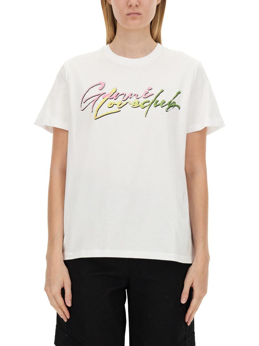 ganni t-shirt with logo