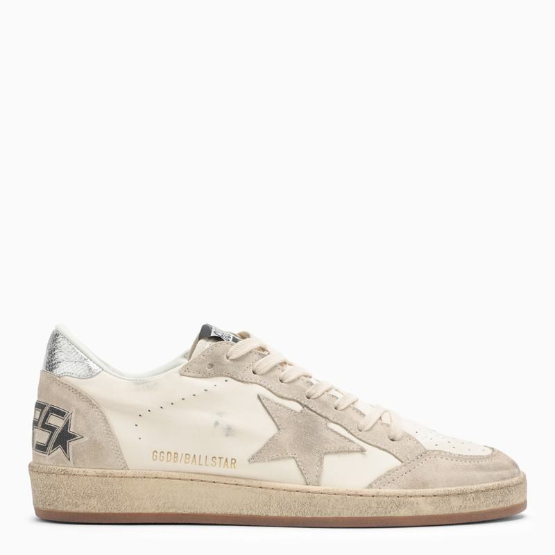 golden goose ball star white/silver trainer