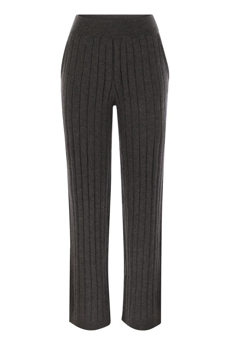 brunello cucinelli cashmere knit trousers