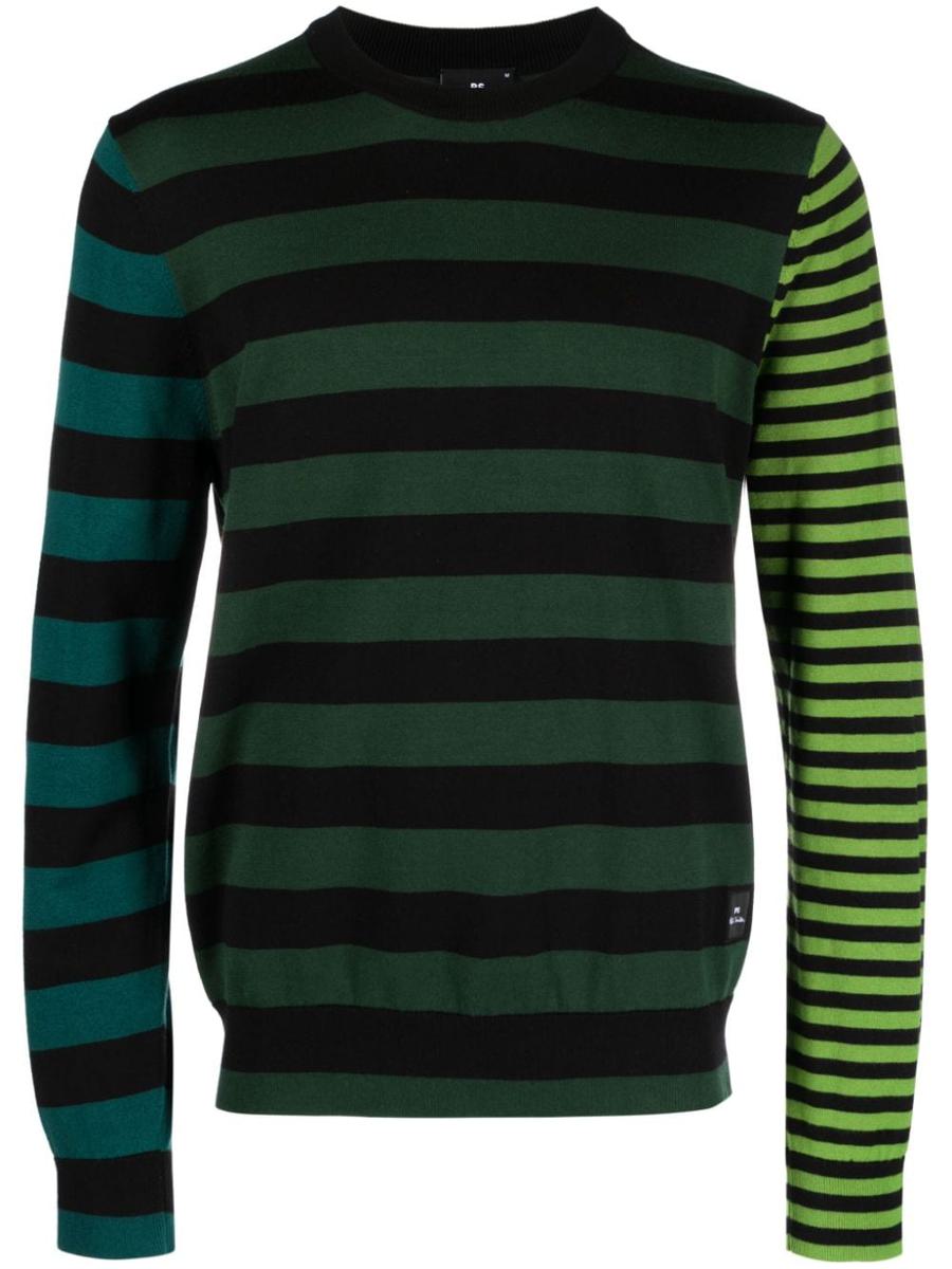 ps paul smith striped cotton crewneck sweater