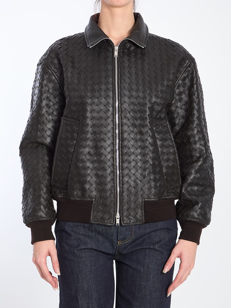 intreccio motif bomber jacket