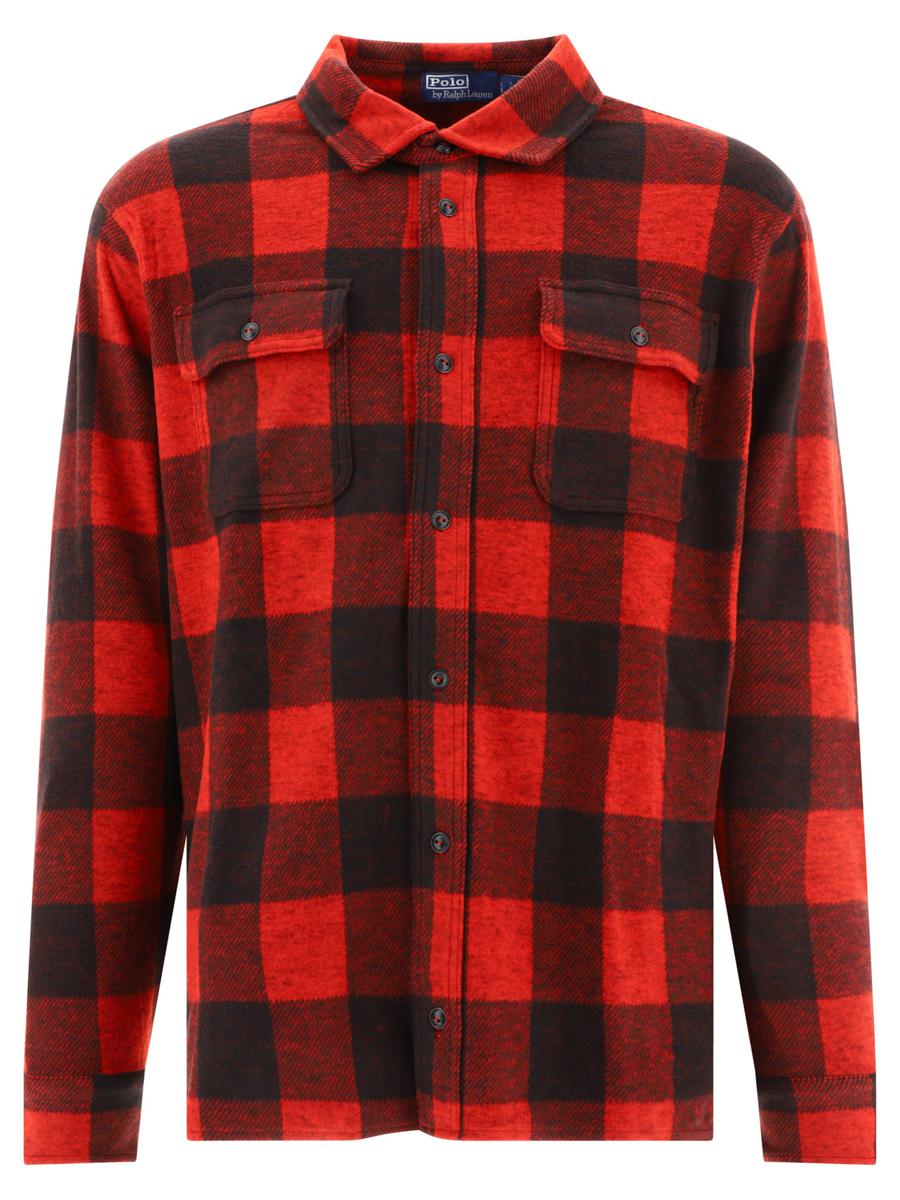 polo ralph lauren classic-fit plaid knit flannel workshirt