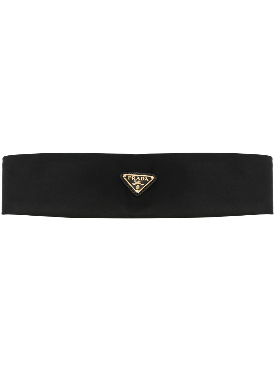 prada gold logo hairband