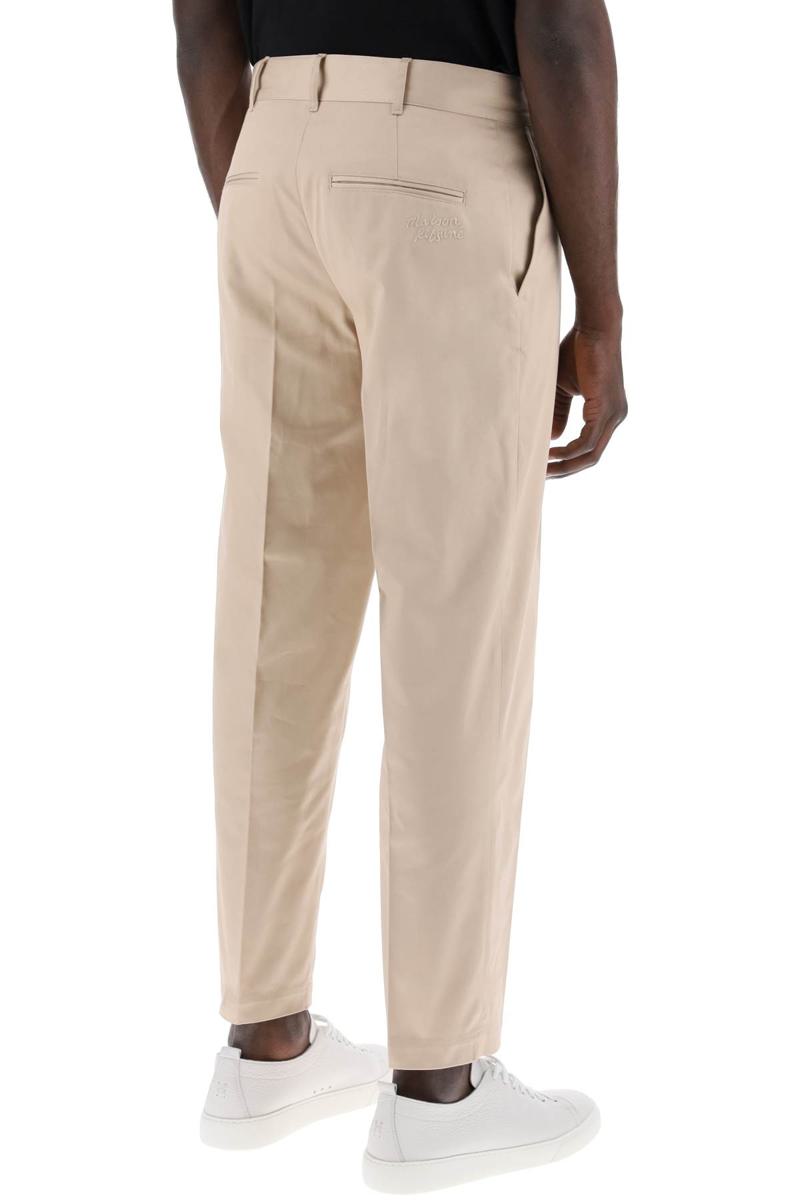 pantaloni chino in gabardina di cotone