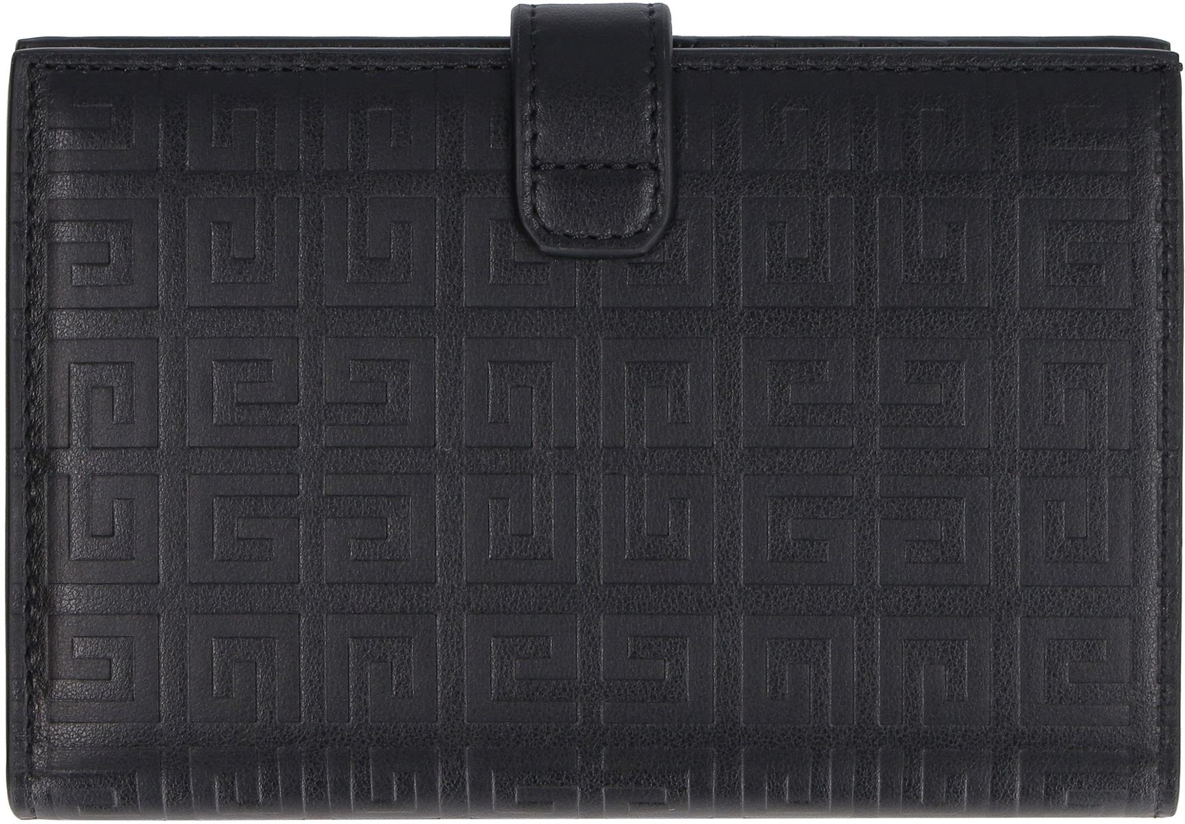 givenchy g cut leather wallet