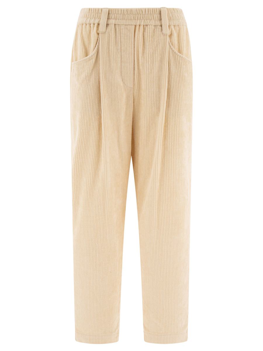 brunello cucinelli "baggy" corduroy trousers