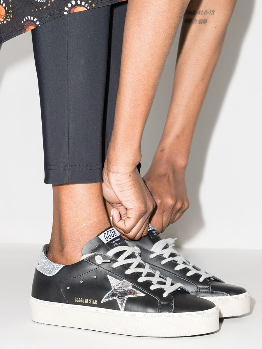 golden goose hi star leather sneakers