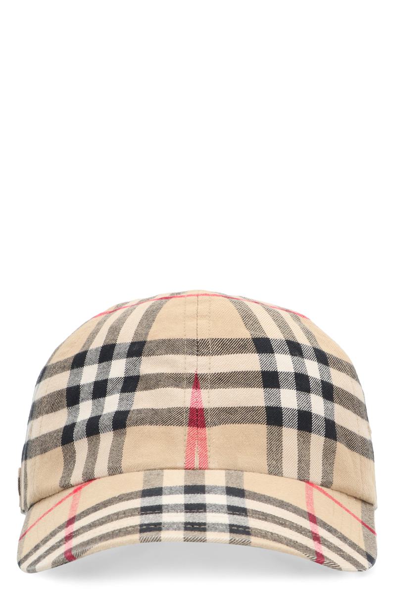 burberry vintage check motif baseball cap