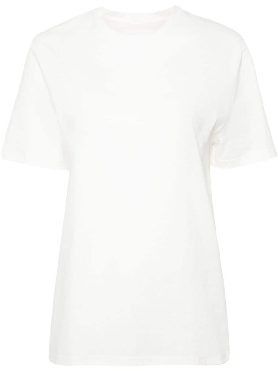 jil sander cotton jersey logo print t-shirt