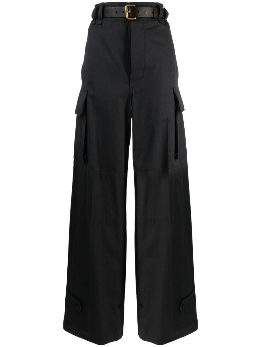 saint laurent cotton cargo trousers