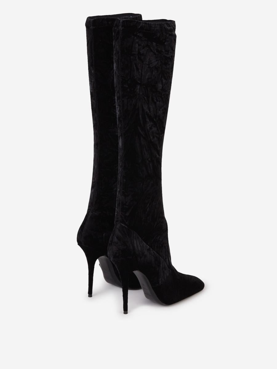 saint laurent talia velvet boots