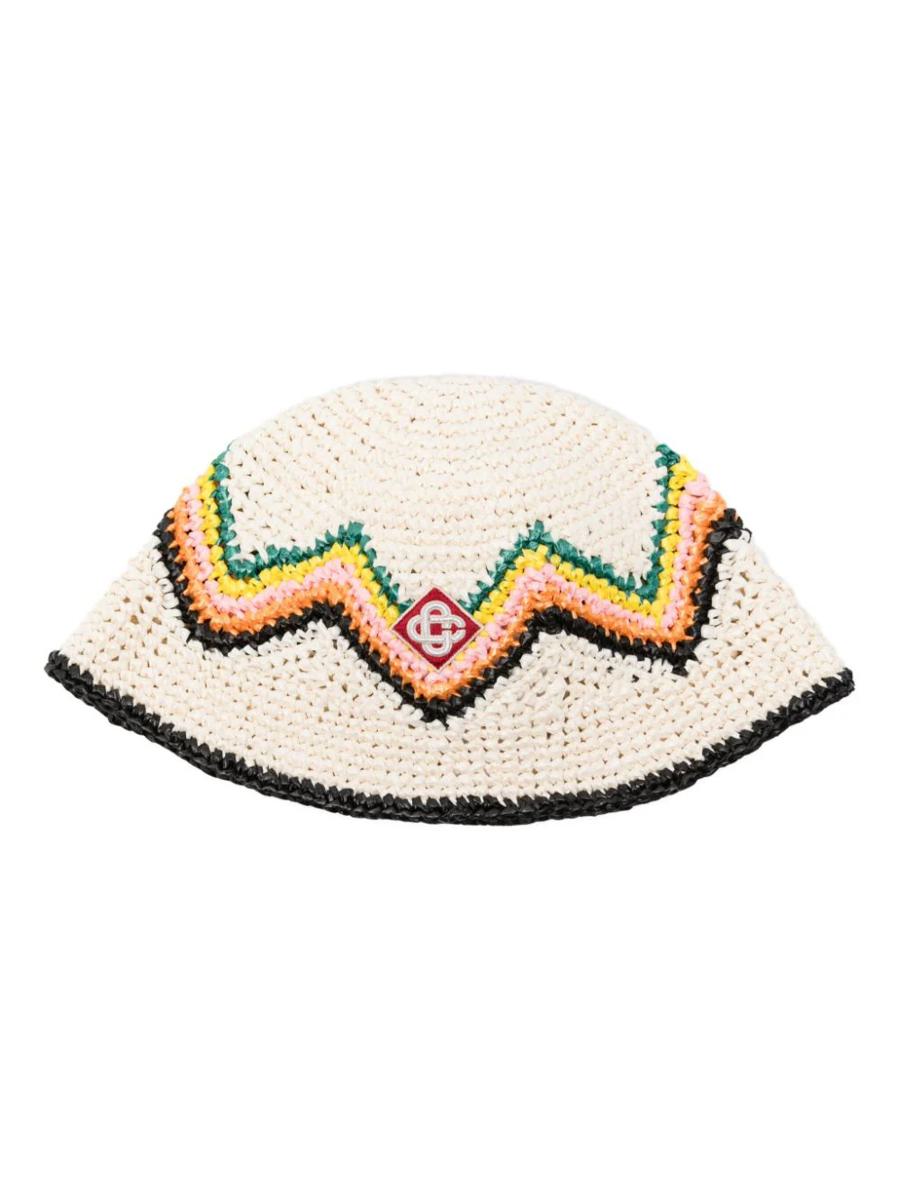 casablanca bucket hat with patch