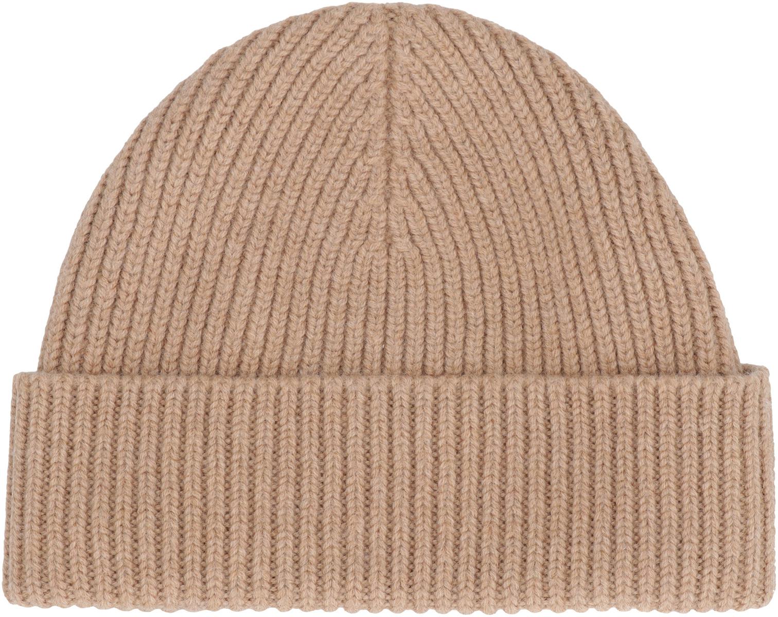 ami paris ribbed wool beanie