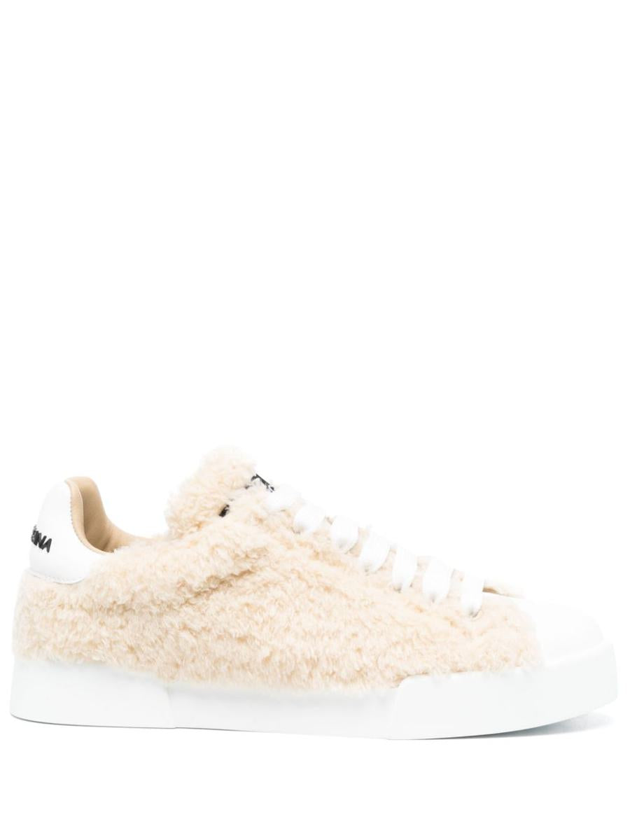 dolce & gabbana portofino leather sneakers