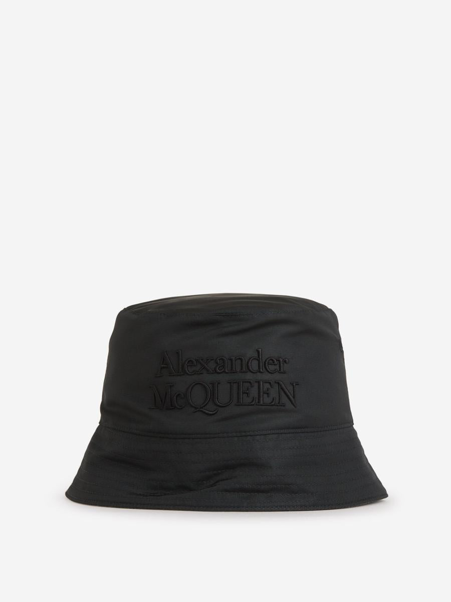 alexander mcqueen logo fisherman bucket hat