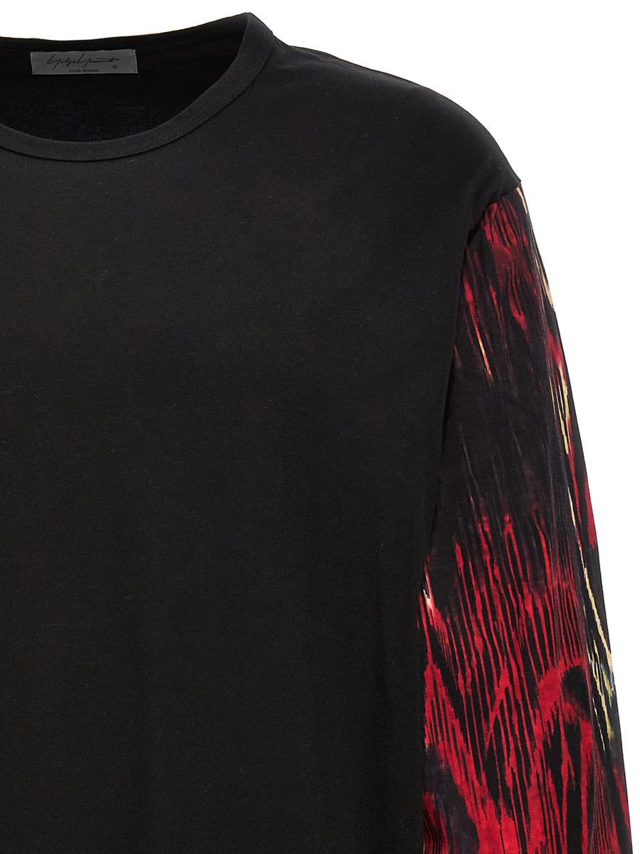 yohji yamamoto contrast sleeve t-shirt