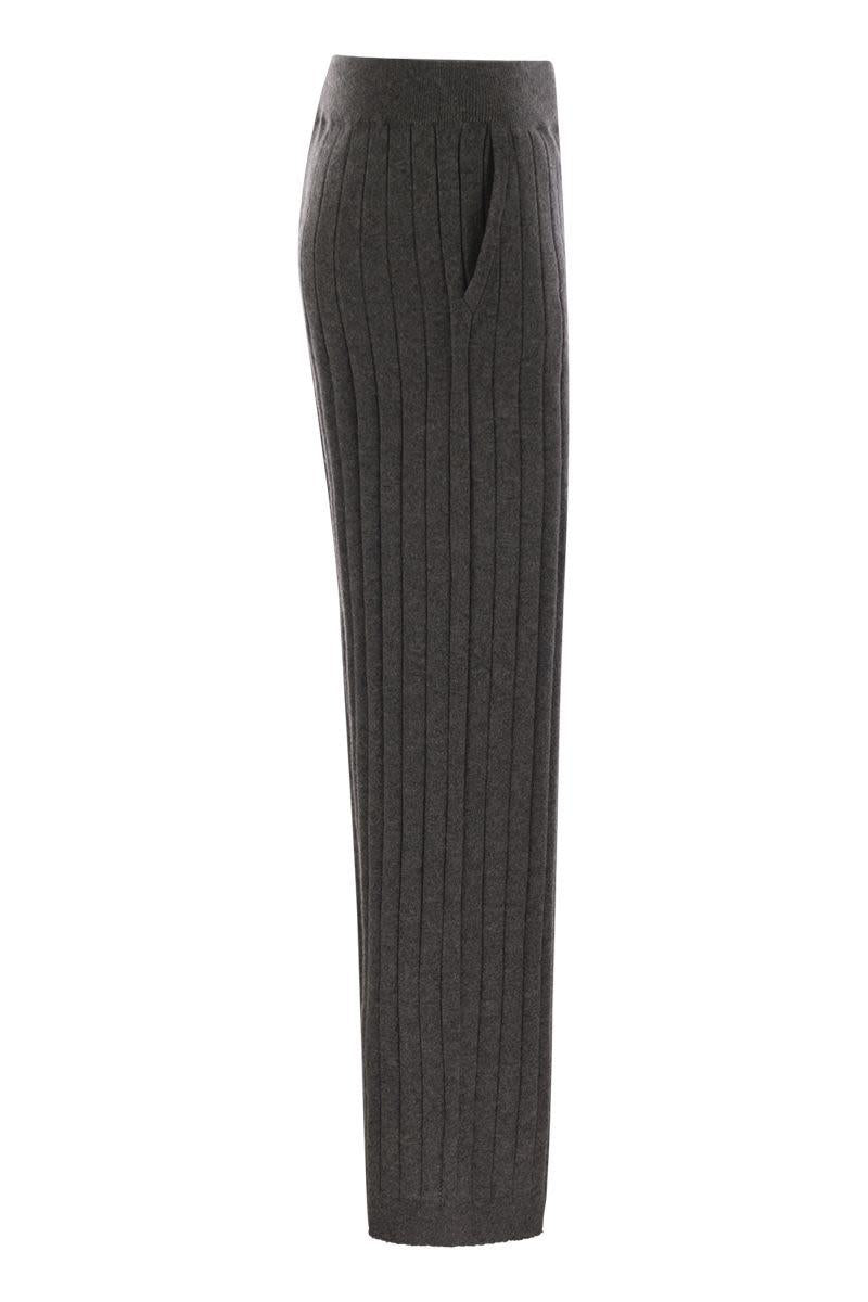 brunello cucinelli cashmere knit trousers