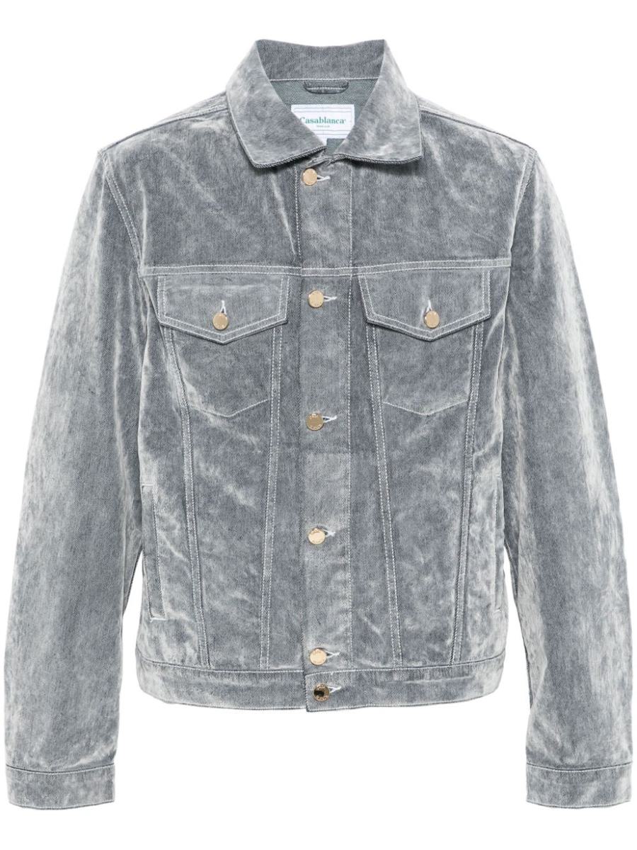 casablanca velvety denim jacket